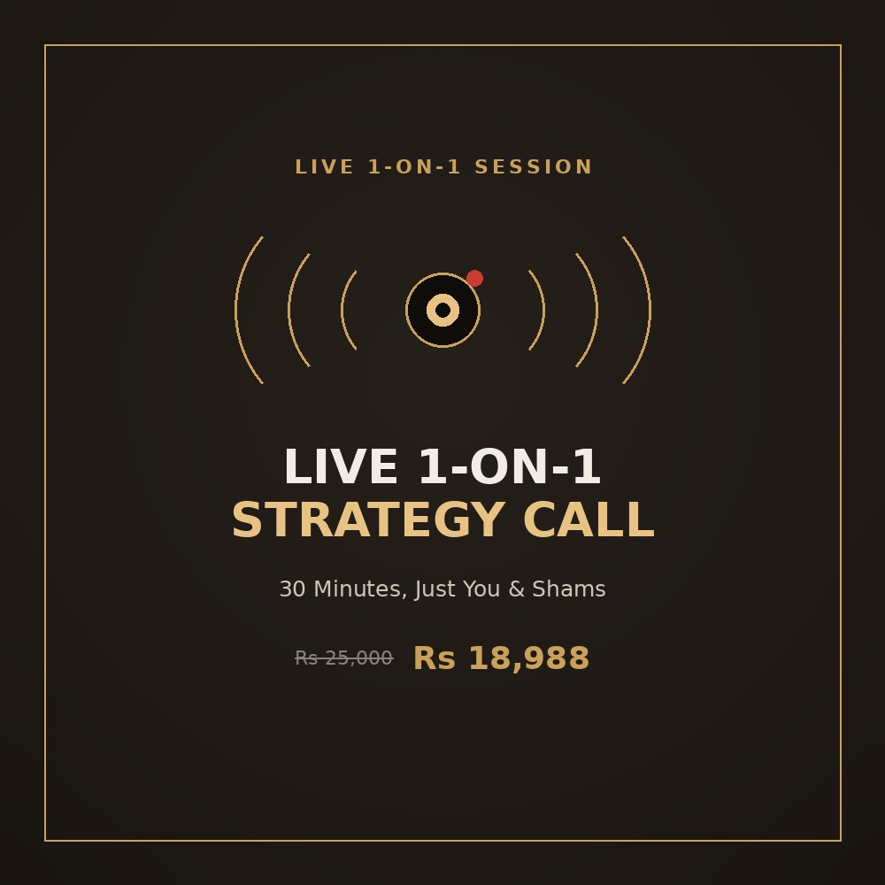 Live 1-on-1 Strategy Call With Shams