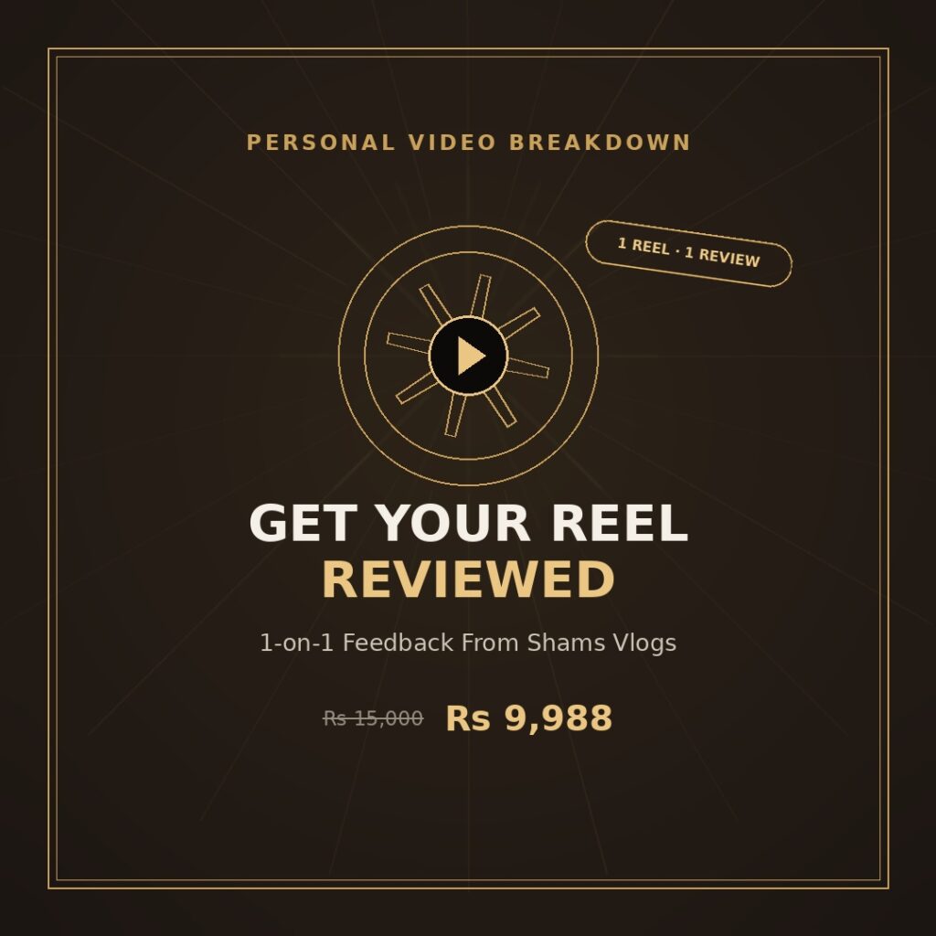 Get Your Reel Reviewed — 1-on-1 Feedback